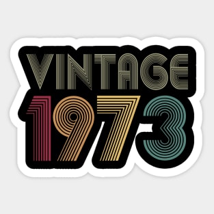 47th Birthday 1973 Gift Vintage Classic Sticker